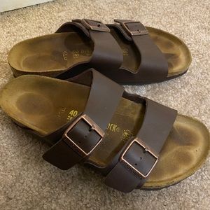 Birkenstock Arizona Sandal in Dark Brown
